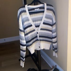 American Eagle stripe cropped cardigan